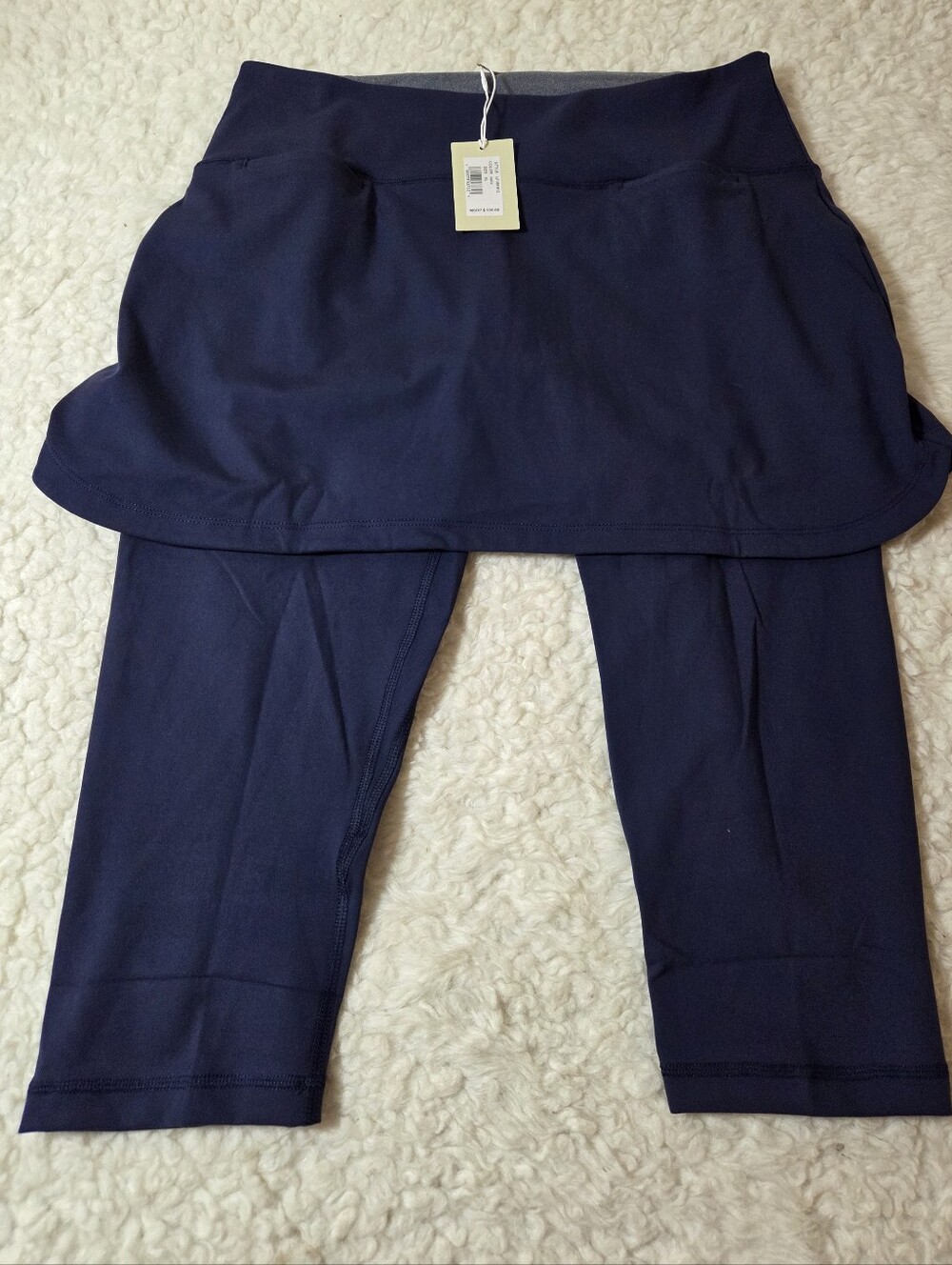 NWT Peter Millar Navy Skort with Attached Leggings UPF 50+ Sun Protection Sz XL